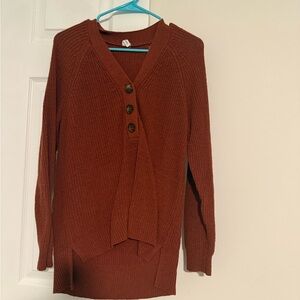 Amazon Women's Rust Cardigan Sweater